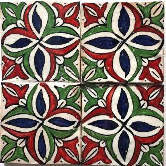 Azulejos arabe pintados a mano  10x10 cm-11mm