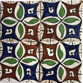 Azulejos arabe pintados a mano  10x10 cm-11mm