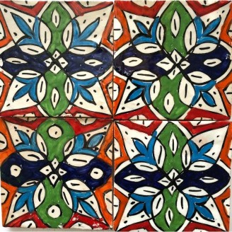 Azulejos arabe pintados a mano  10x10 cm-11mm