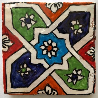 azulejos arabe pintado a mano