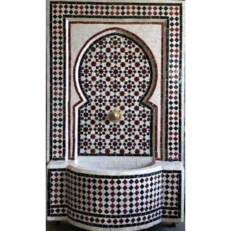 Fuente de mosaicos artesanal árabe 120x78,5 x39
