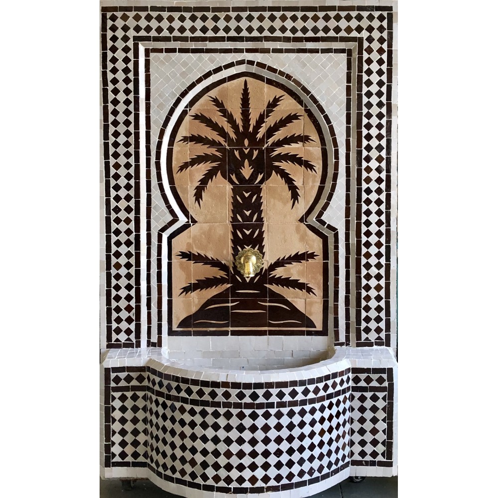 Fuente de mosaicos artesanal arabe 120x78x30