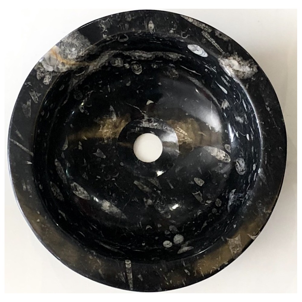 Lavabo de piedra fácil artesanal 41 diámetro 12 centímetro