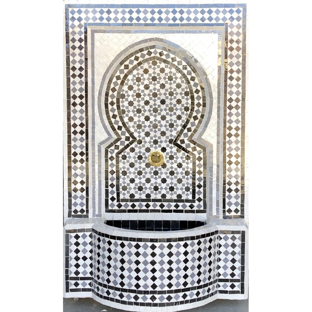 Fuente  De mosaicos artesanal arabe 120x76x30