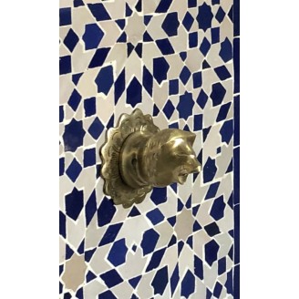 Fuente de mosaicos artesanales árabes marroquí  1,23x68x29