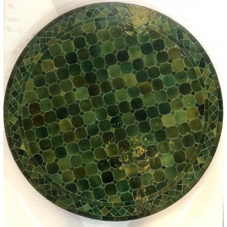 mesa de mosaico artesanal verde