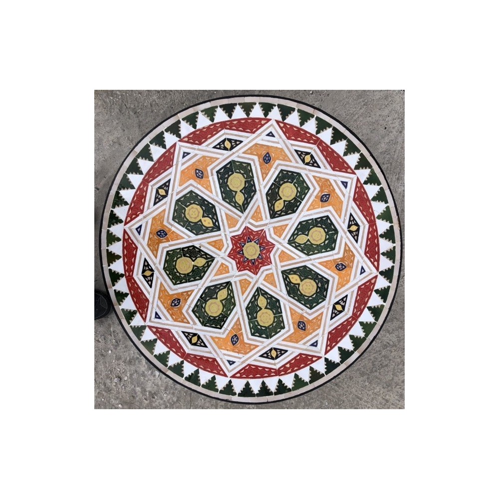 Mesa de mosaicos marroquí 60 diámetro por 50 centímetro de alto