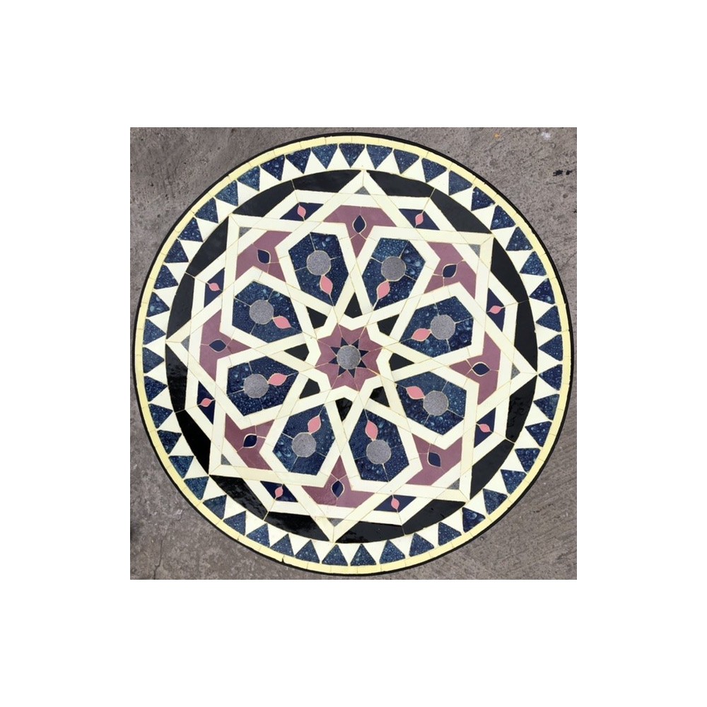 Mesa de mosaicos marroquí 60 diámetro por 50 centímetro de alto