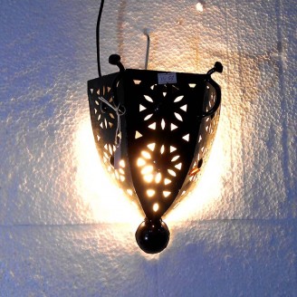 lamparas de forja cristal 27 alto x 18 ancho