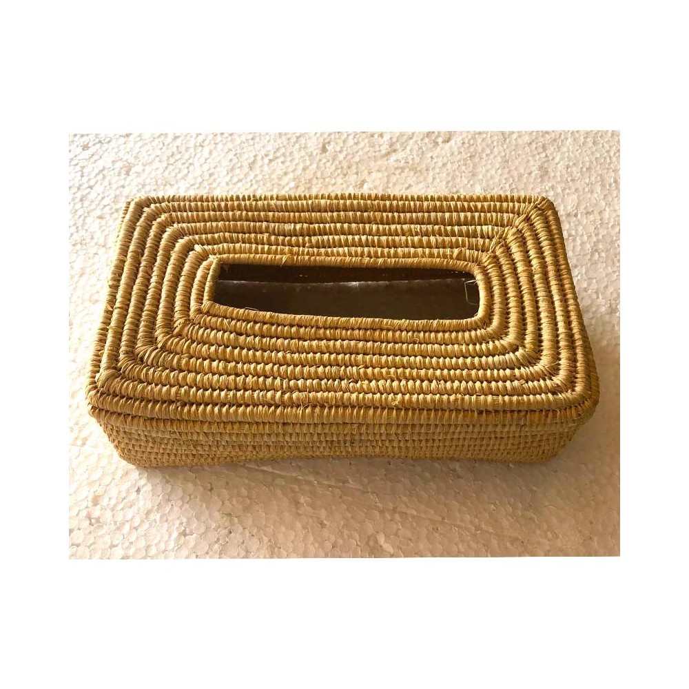 Funda para cajetas de servilletas De hojas de palmeras Funda para cajetas de servilletas De hojas de palmeras