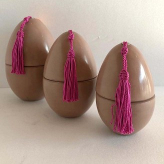 Juego de 3 Huevos de cerámica  tadalakt para la decoración