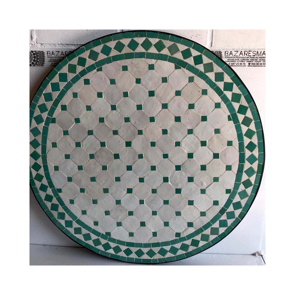 Mesa de mosaico artesanal árabe Mesa de mosaico artesanal árabe